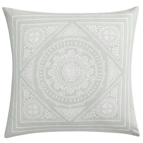 Pottery Barn Dot Medallion Reversible Cotton Euro Sham 26x26" Square Sea Glass - Picture 8 of 9
